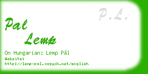 pal lemp business card
